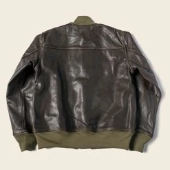 Bronson USAAF Type A-1 Leather Flight Jacket - Dark Brown OUTERWEAR