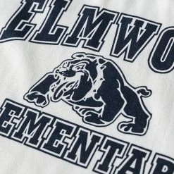 Non Stock Vintage Elmwood Elementary Print Raglan Sleeve T-Shirt TOPS