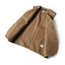 Bronson NEW ARRIVALS 1930s Heavyweight Canvas Game Pocket Hunting Vest - Khaki