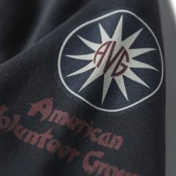 Non Stock Flying Tigers Military Print Sweatshirt - Black TOPS 21 Non Stock Flying Tigers Military Print Sweatshirt - Black TOPS