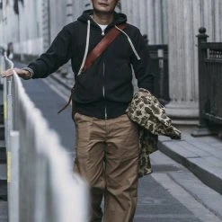 Non Stock 17.5 Oz Terry Cloth Zip-Up Hoodie - Black TOPS