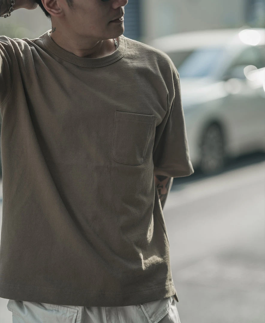Non Stock 9.8 Oz Cotton Classic Pocket T-Shirt - Khaki 3 Non Stock 9.8 Oz Cotton Classic Pocket T-Shirt - Khaki