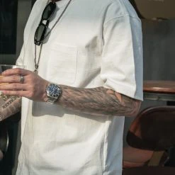 Non Stock NEW ARRIVALS 9.8 Oz Cotton Classic Pocket T-Shirt - White