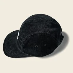 Non Stock 12.5 Oz Corduroy 5 Panel Cap - Black
