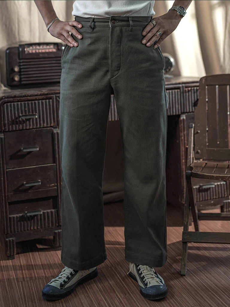Bronson 13 Oz Cotton Bedford Cord Pants - Olive 3 Bronson 13 Oz Cotton Bedford Cord Pants - Olive