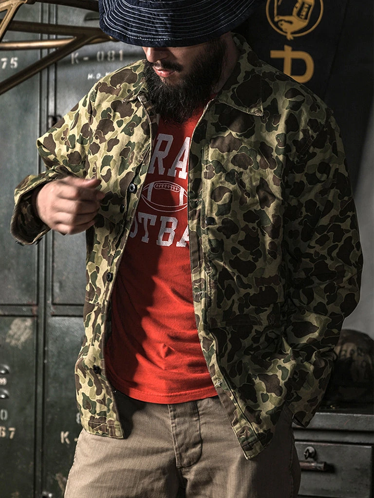 Bronson OUTERWEAR WWII USMC Type P-44 HBT Duck Hunter Camo Jacket 3 Bronson OUTERWEAR WWII USMC Type P-44 HBT Duck Hunter Camo Jacket