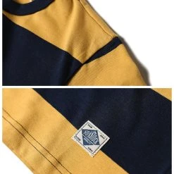 Non Stock Michigan Yellow & Navy Wide Stripe T-Shirt TOPS