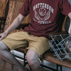 Non Stock Vintage Watterson Basketball Print Raglan Sleeve T-Shirt