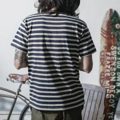 Bronson Breton Stripe T-Shirt - Navy/White
