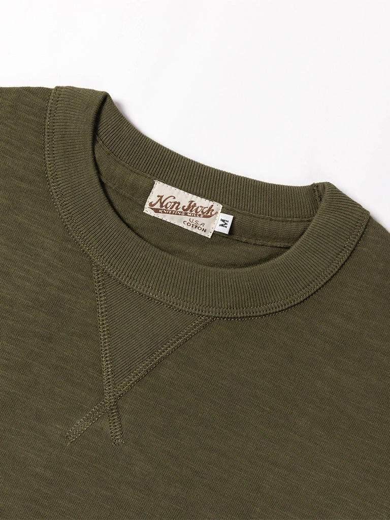 Non Stock 10.5 Oz US Cotton Tubular Gusset T-Shirt - Green 10 Non Stock 10.5 Oz US Cotton Tubular Gusset T-Shirt - Green