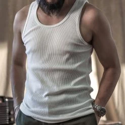 Non Stock 10.5 Oz Cotton Tank Top - White