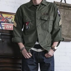 Non Stock Vietnam War US Army OG107 Fatigue Utility Shirt - Im Jin Scouts TOPS 19 Non Stock Vietnam War US Army OG107 Fatigue Utility Shirt - Im Jin Scouts TOPS