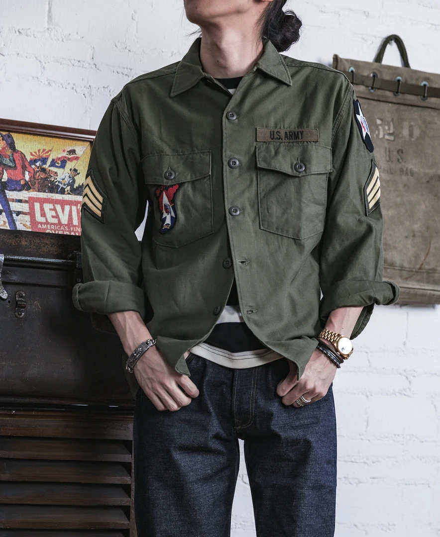 Non Stock Vietnam War US Army OG107 Fatigue Utility Shirt - Im Jin Scouts TOPS 3 Non Stock Vietnam War US Army OG107 Fatigue Utility Shirt - Im Jin Scouts TOPS