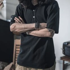 Non Stock 9.8 Oz Cotton Pique Baseball T-Shirt - Black