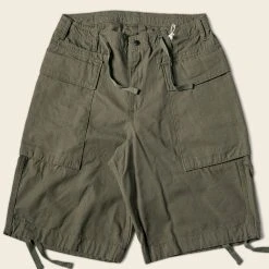 Non Stock 8.5 Oz Cotton Ripstop Cargo Shorts - Olive
