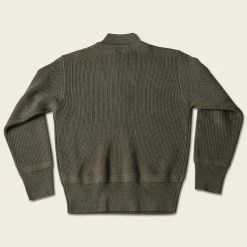 Bronson TOPS US Army High Neck Wool Sweater - Olive