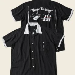 Non Stock TOPS Loose Embroidery Bowling Shirt