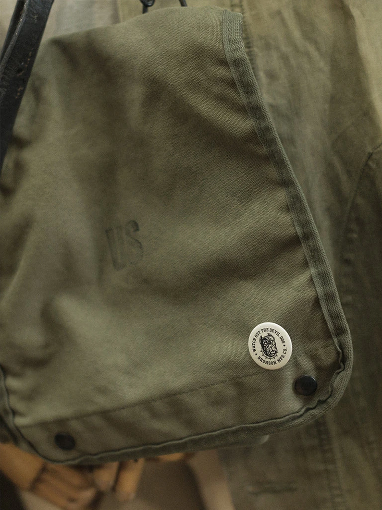 Bronson Vintage Watchdog Pin Button Badge - White 3 Bronson Vintage Watchdog Pin Button Badge - White