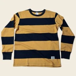 Non Stock TOPS 10 Oz Striped Long Sleeve Crewneck T-Shirt