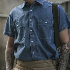 Non Stock Vintage 7.2 Oz Chambray Work Shirt