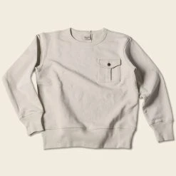 Non Stock 17.5 Oz Terry Cloth Military Pocket Sweatshirt - Apricot TOPS
