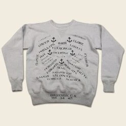Bronson 1940s USN Anchor & Name Print Training Sweatshirt
