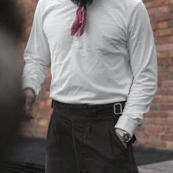 Bronson Vintage Long Sleeve Henley T-Shirt - White 18 Bronson Vintage Long Sleeve Henley T-Shirt - White