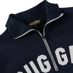 Bronson TOPS Motorcycle Turtle Zip Jersey Overweight Sweater - Black