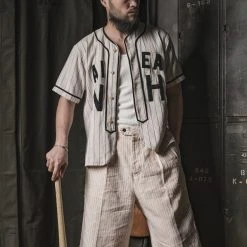 Bronson NEW ARRIVALS WWII Military Baseball Shirt - AIEA NH