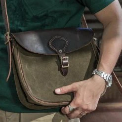 Bronson WWI US Army Messenger Bag - Olive