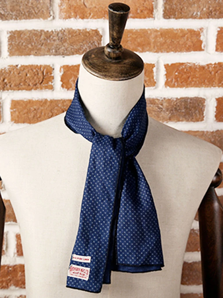 Bronson Natural Plant Indigo Blue Retro Polka Dot Bandana ACCESSORIES 3 Bronson Natural Plant Indigo Blue Retro Polka Dot Bandana ACCESSORIES