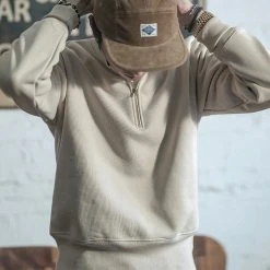 Non Stock TOPS 20.5 Oz Racing Half-Zip Sweatshirt - Apricot