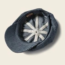 Non Stock Old Time Denim Stripe Newsboy Cap BEST SELLERS