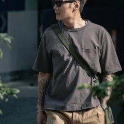 Non Stock 9.8 Oz Cotton Classic Pocket T-Shirt - Dark Gray