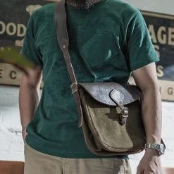 Bronson TOPS 1930s Slanted Pocket Tubular T-Shirt - Green 12 Bronson TOPS 1930s Slanted Pocket Tubular T-Shirt - Green