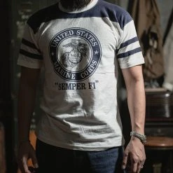 Bronson 1970s USMC Semper Fi Print Athletic T-Shirt NEW ARRIVALS