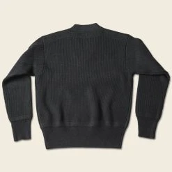 Bronson USAAF Type A-1 V-neck Mechanics Sweater - Black TOPS
