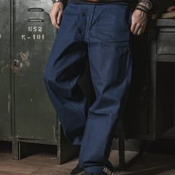 Bronson US Navy Modified 13.5 Oz Indigo Deck Pants BOTTOMS 13 Bronson US Navy Modified 13.5 Oz Indigo Deck Pants BOTTOMS