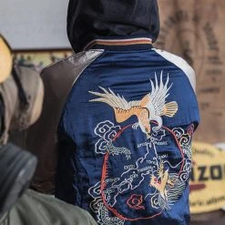 Non Stock 1950s Reversible Acetate Souvenir Jacket - Dragon Tiger Falcon OUTERWEAR