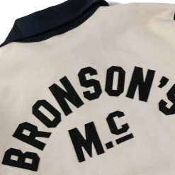 Bronson Motorcycle Turtle Zip Jersey Overweight Sweater - White TOPS