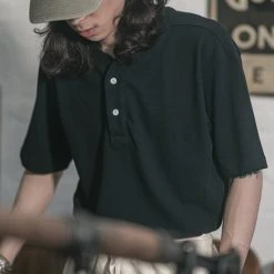 Non Stock 9.8 Oz Cotton Pique Baseball T-Shirt - Black