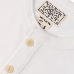 Bronson Vintage Long Sleeve Henley T-Shirt - White 21 Bronson Vintage Long Sleeve Henley T-Shirt - White