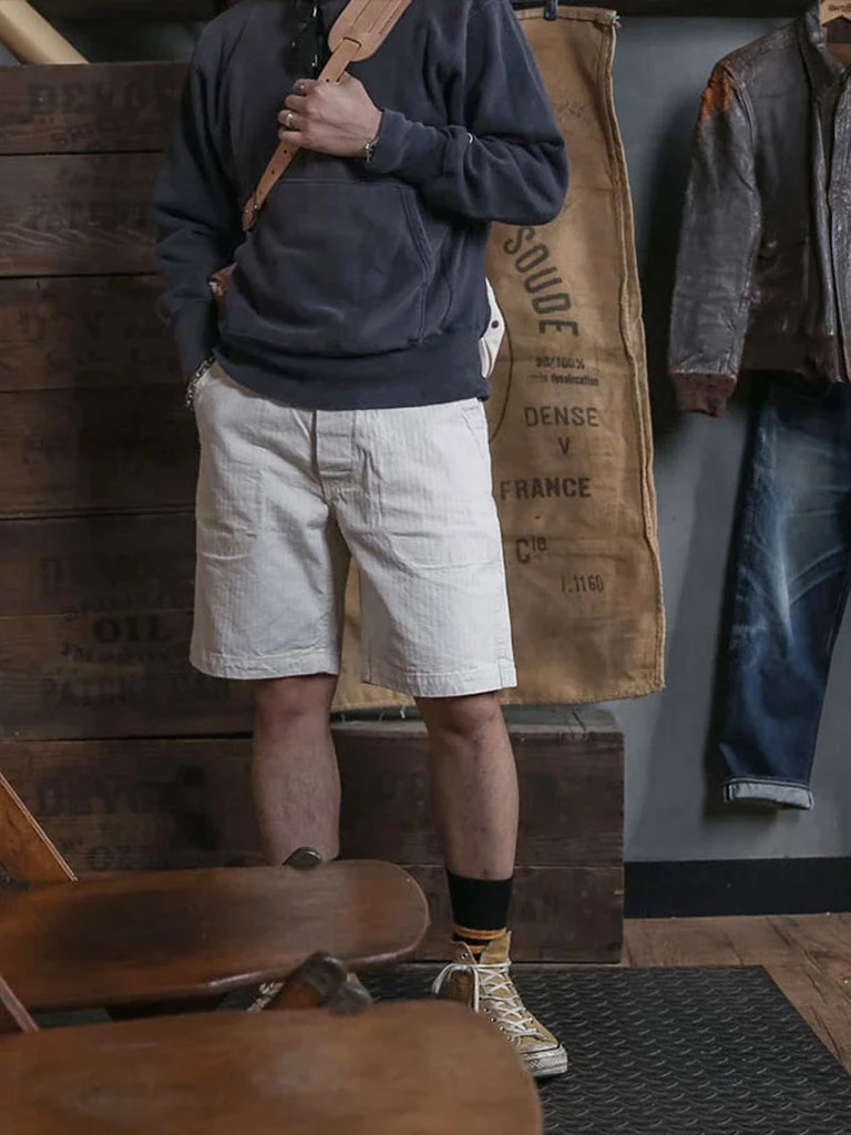 Bronson BOTTOMS 1940s WWII USN 12 Oz HBT Fatigue Deck Shorts 4 Bronson BOTTOMS 1940s WWII USN 12 Oz HBT Fatigue Deck Shorts