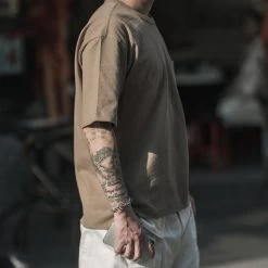 Non Stock 9.8 Oz Cotton Classic Pocket T-Shirt - Khaki 18 Non Stock 9.8 Oz Cotton Classic Pocket T-Shirt - Khaki