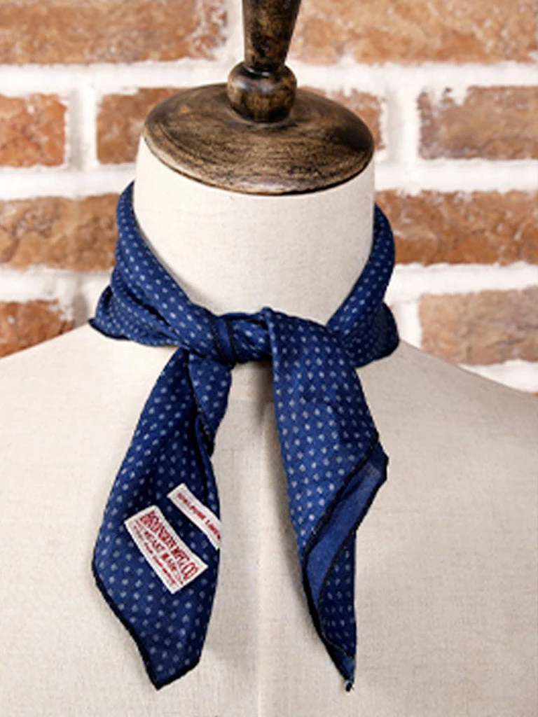 Bronson Natural Plant Indigo Blue Retro Polka Dot Bandana ACCESSORIES 4 Bronson Natural Plant Indigo Blue Retro Polka Dot Bandana ACCESSORIES