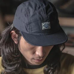 Non Stock 7.5 Oz Ripstop Cotton 5 Panel Cap - Navy ACCESSORIES