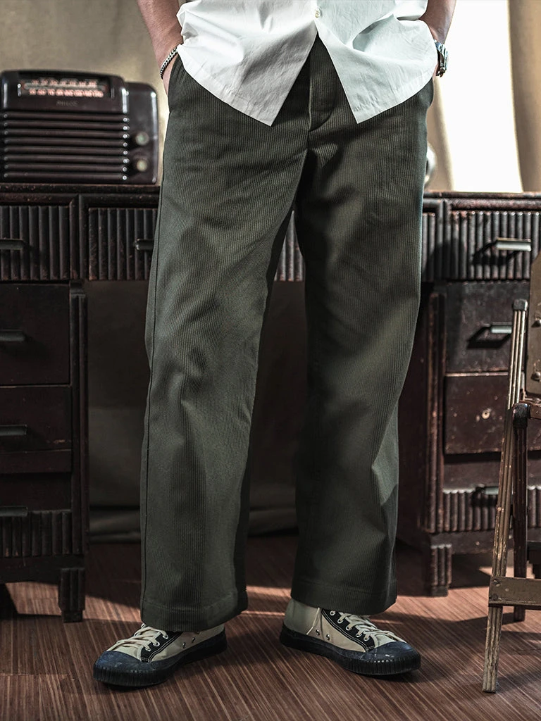 Bronson 13 Oz Cotton Bedford Cord Pants - Olive 4 Bronson 13 Oz Cotton Bedford Cord Pants - Olive