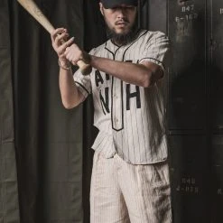 Bronson NEW ARRIVALS WWII Military Baseball Shirt - AIEA NH