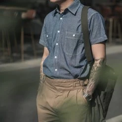 Non Stock Vintage 7.2 Oz Chambray Work Shirt