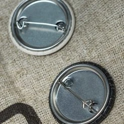 Bronson Vintage Watchdog Pin Button Badge - White 10 Bronson Vintage Watchdog Pin Button Badge - White